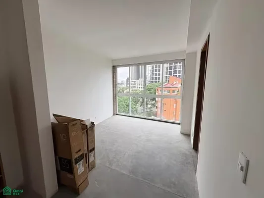 Open living area with kitchen