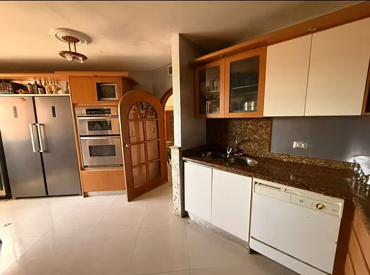 Expansive garage interior