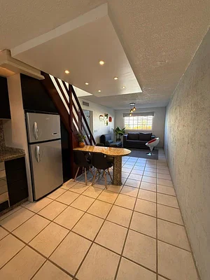 Dining area with table