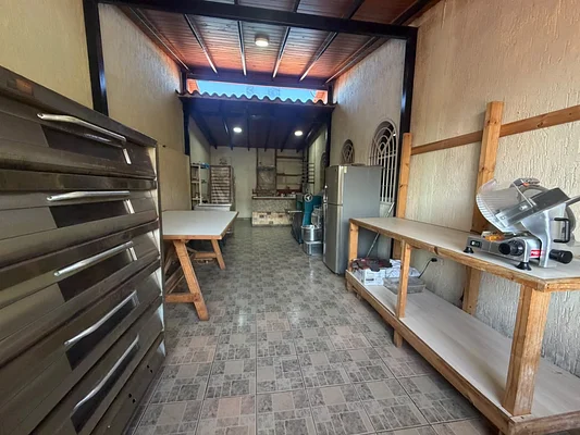 Backyard patio area