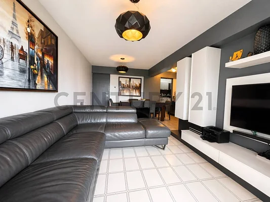 Spacious living room overview