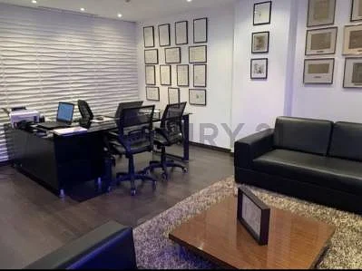 Spacious living area with sofa
