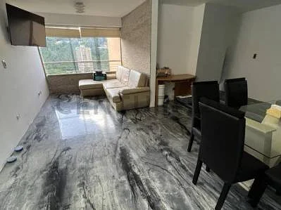 Bright living room seating area