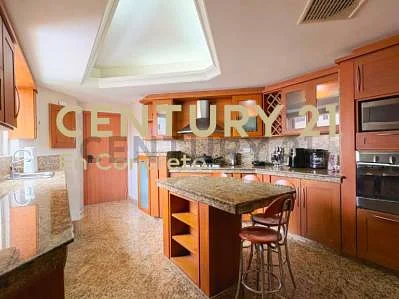 Kitchen counter and cabinets