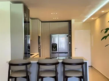 Dining area with modern table