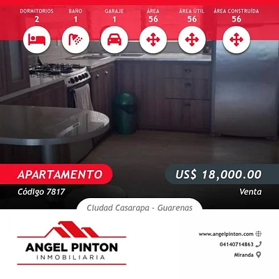 apartment FOR SALE CIUDAD CASARAPA GUARENAS API 7817