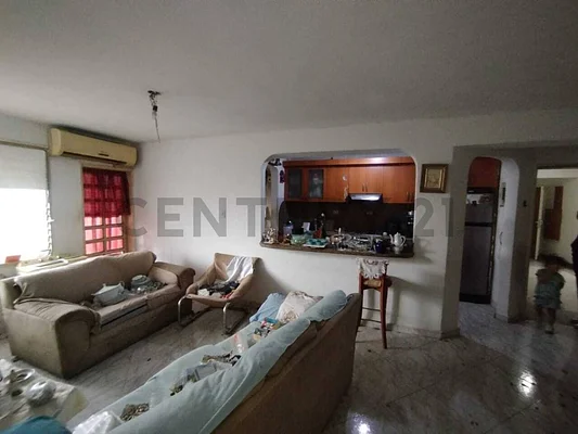 Bright living room with sofa