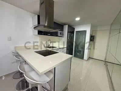 Kitchen with white cabinets
