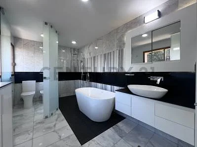 Master bedroom with balcony