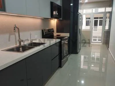 Contemporary kitchen with island