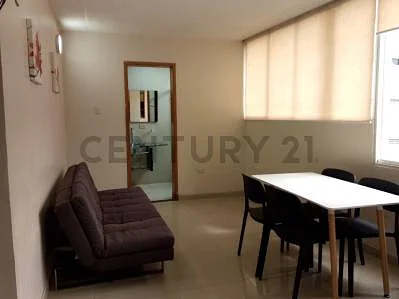 Dining area with city views