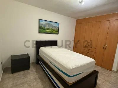 Dining area with table set