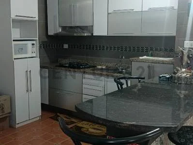 Modern kitchen with island seating