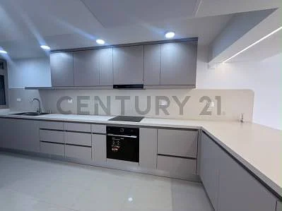 Modern kitchen with stainless appliances