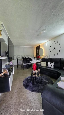 Bright living room with city view