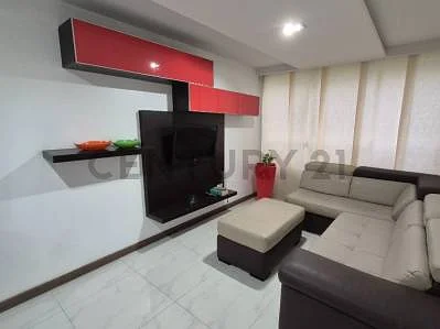 Bright commercial area with counters