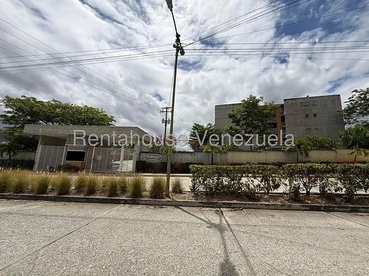 Modern apartment exterior view