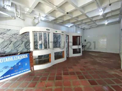 Open plan office workspace