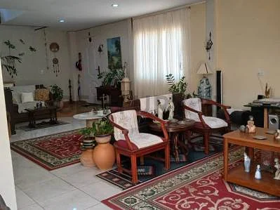 Dining room with table set