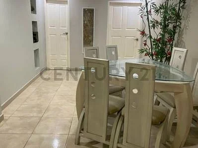 Dining area with table