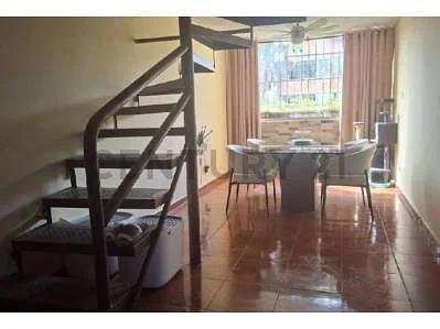 Dining area with table set