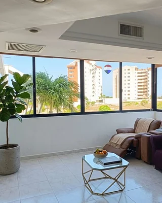 Dining room with table set