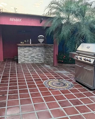 Backyard patio view