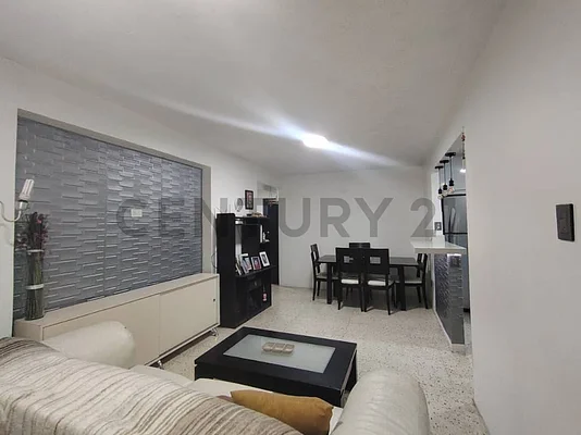 Spacious living room with sofa