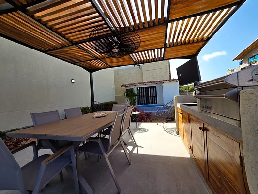 Open-concept living area view