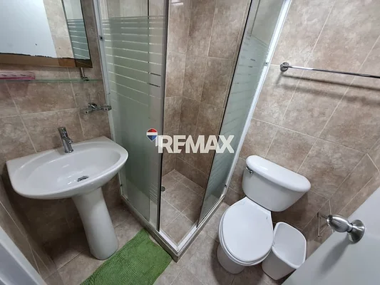 Guest bathroom with shower