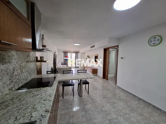 Spacious kitchen with island