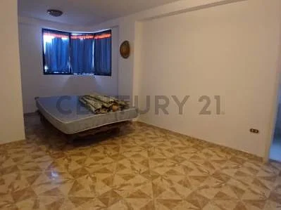Dining area with table set