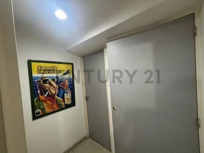 Bedroom with wall art