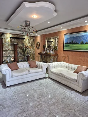 Spacious living room with sofa