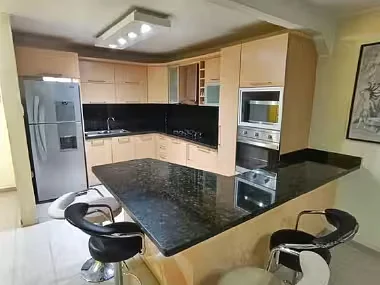 Contemporary kitchen with island