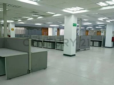 Open plan office workspace