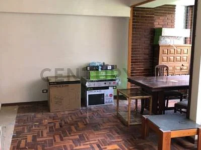 Dining area with modern table