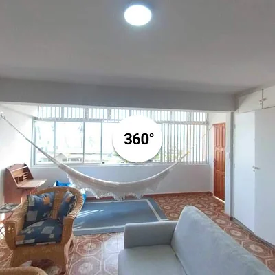 Bright living room with sofa
