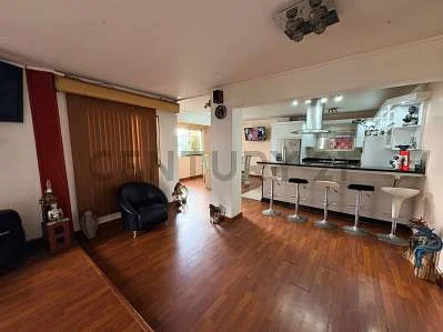 Modern kitchen with stainless steel appliances