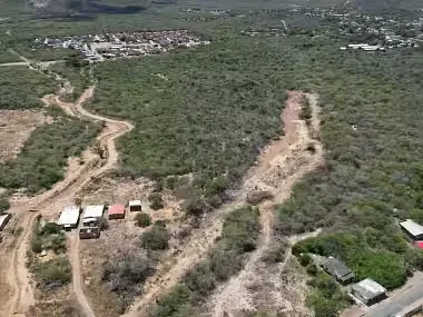 Aerial perspective of land parcel