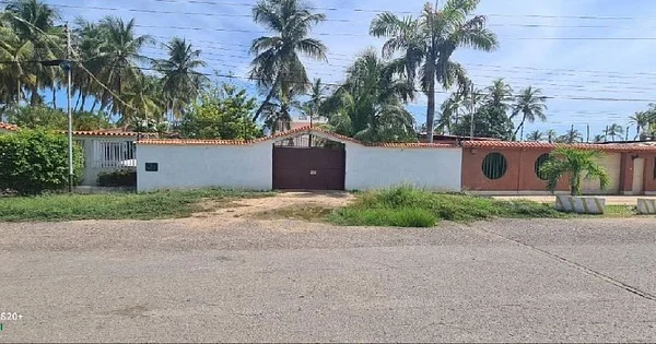 Beachfront house exterior view