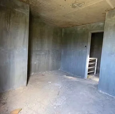 Bathroom with vanity and shower
