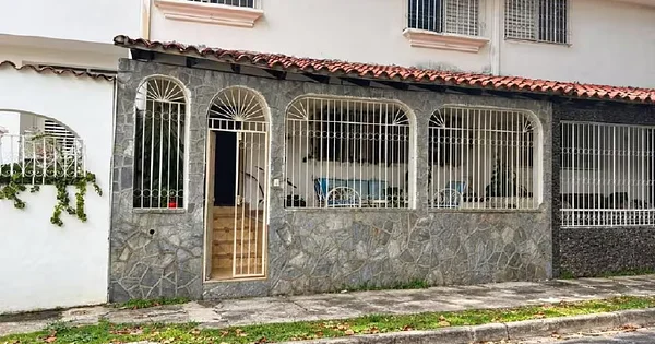 Front view of modern two-story house