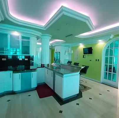 Luxury bathroom with double vanity
