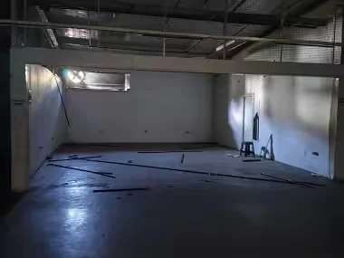 Office workspace with desks