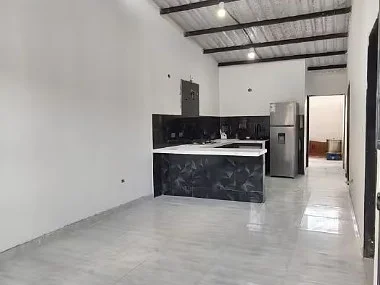 Dining area with table and chairs