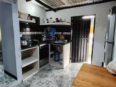 Bright living room with sofa