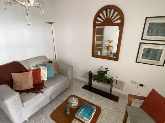 Spacious living room with sofa