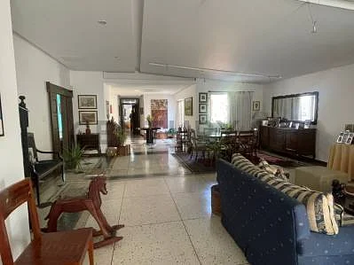 Dining room with chandelier