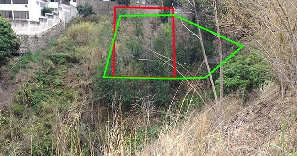 Aerial view of vacant land